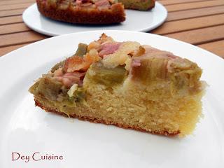 Gâteau à la rhubarbe ... comme une tatin!