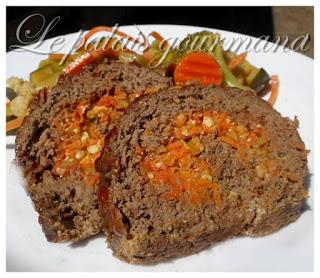 Pain de viande roulé aux légumes