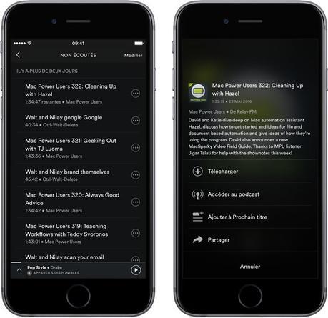Spotify adopte les podcasts et modifie son interface Spotify adopte les podcasts et modifie son interface