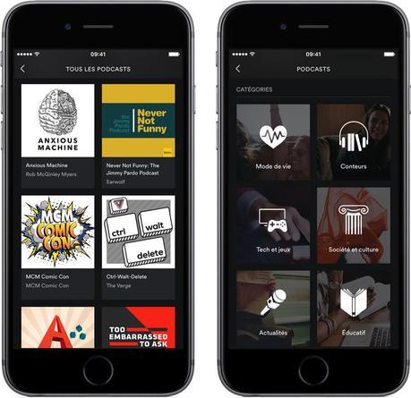 Spotify adopte les podcasts et modifie son interface