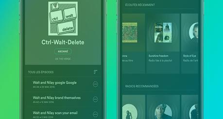 Spotify adopte les podcasts et modifie son interface Spotify adopte les podcasts et modifie son interface