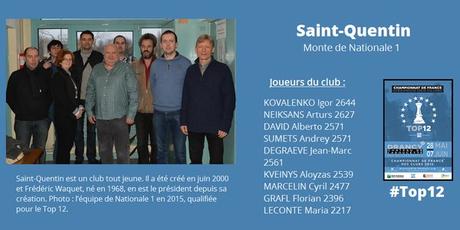 L'équipe d'échecs de Saint-Quentin, club créé en 2000 - Illustration © FFE