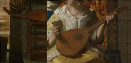 Vermeer Loveletter De Hooch comparaison cithare