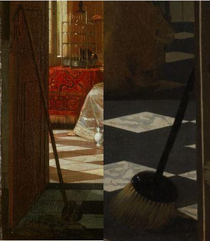Vermeer Loveletter De Hooch comparaison balais