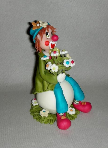 clown en porcelaine froide