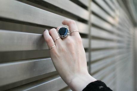 bague argent grosse pierre