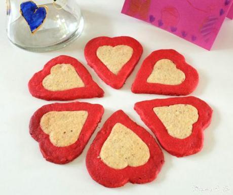 Sablés cœur bicolores aux amandes pour Maman Sablés cœur bicolores aux amandes pour Maman