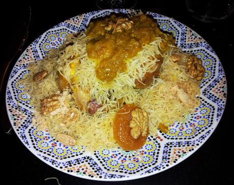 Recette de Seffa aux cheveux d'ange, une recette de cuisine Marocaine