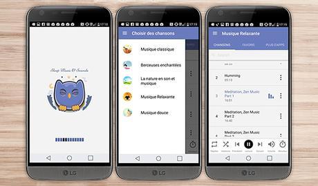 musique pour dormir application android santé bien être sport LG