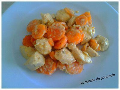 Sauté de poulet aux carottes à la sauce moutarde au thermomix ou sans 