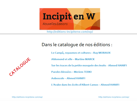 536_ LE CATALOGUE DES EDITIONS  INCIPIT EN W _