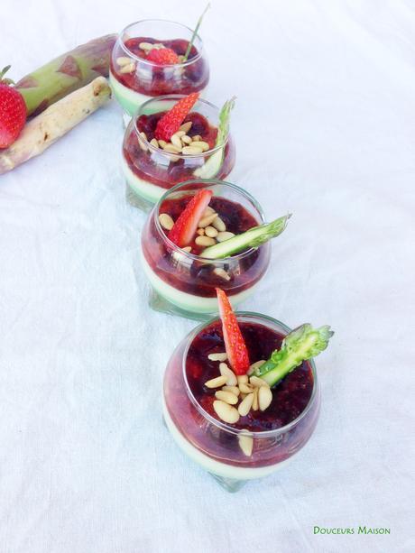 Pannacotta aux deux Asperges  et Chutney de fraises  dans DEFIS verrine-pana-1