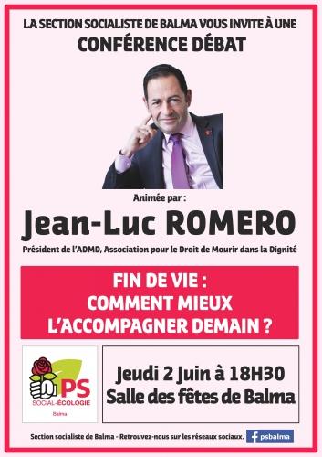 Invité d'une réunion publique PS à Balma sur la fin de vie