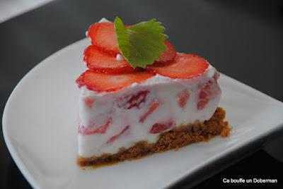 Recette Dessert Léger et rapide, Comme un Cheesecake à la fraise ultra 
