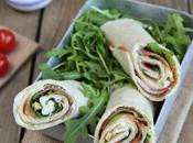 Roulés ricotta, roquette speck