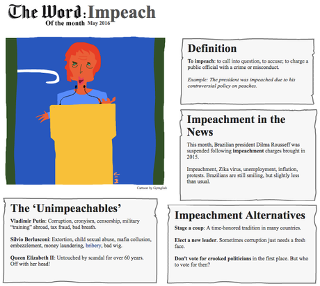 The Word of the Month (MAY 2016) :  IMPEACH