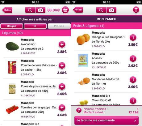 Monoprix Courses : les courses faciles sur iPhone & iPad (+ Code Promo) Application-monoprix-ios