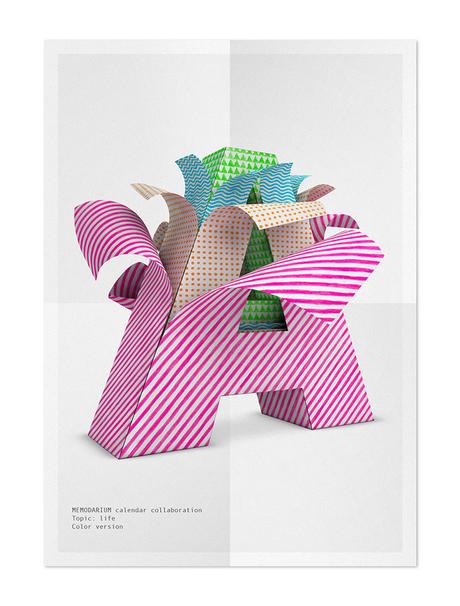 3D compositions and typography by Txaber