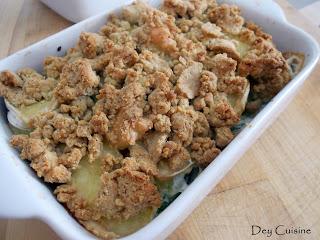 Crumble courgette & camembert