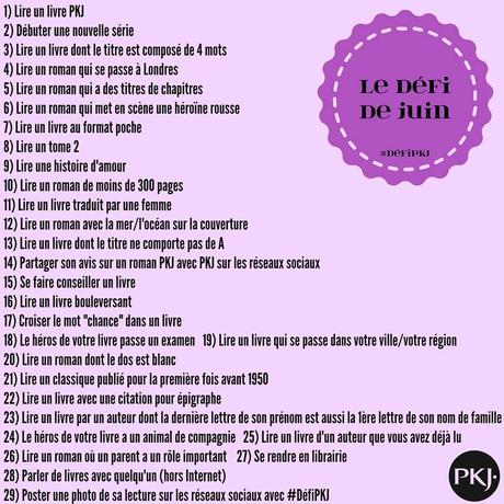 Défi livresque de Juin - PKJ
