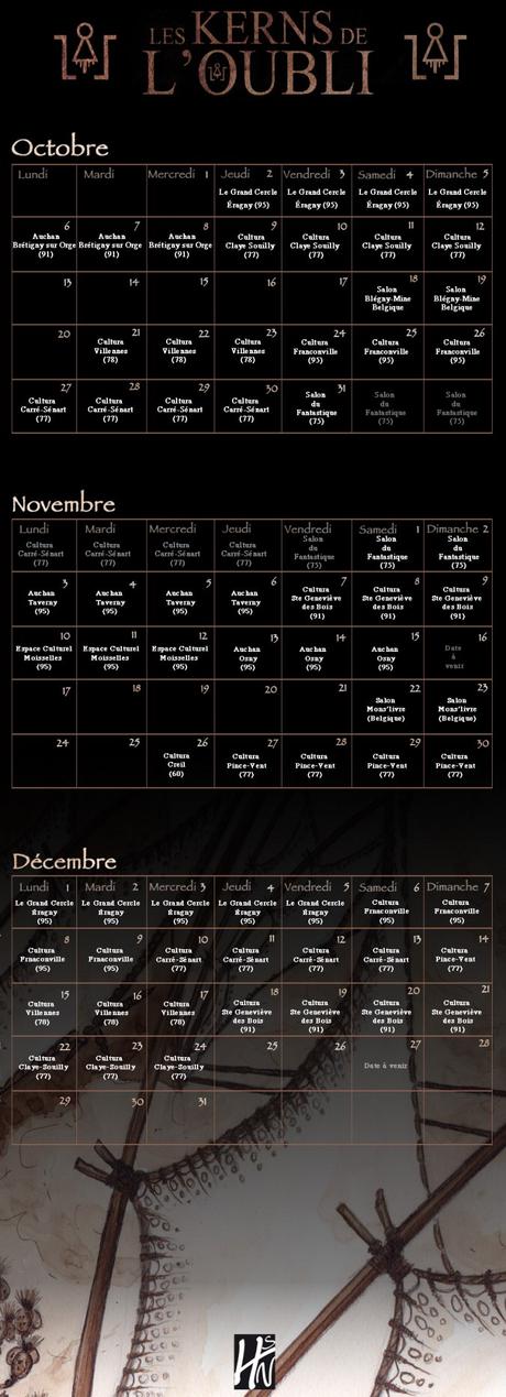 Le calendrier 2014 des Kerns