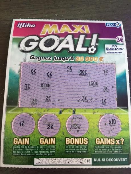 Ticket gagnant Maxi Goal