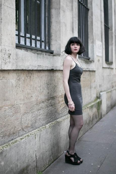 robe bodycon grise