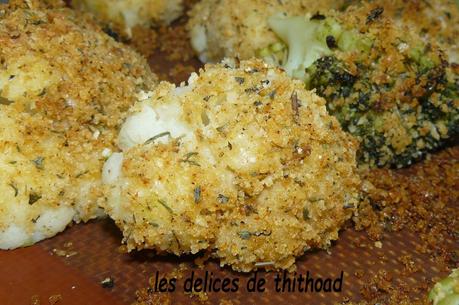 brocolis et choux fleurs à la chapelure parfumée de Lynette