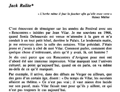 Spectacle vivant et politiques publiques de la culture.