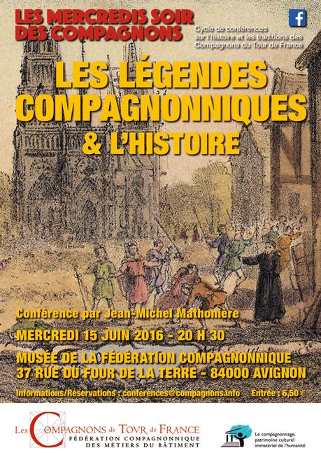 Avignon : conférence sur les légendes compagnonniques le 15 juin.