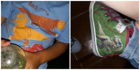 Anniversaire dinosaure avec Pirouette et confettis