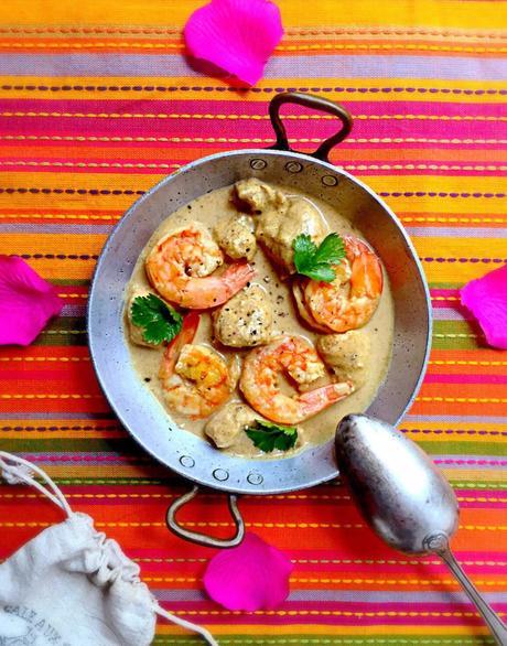 Curry de poulet & crevettes au lait de coco, une recette qui fait voyager ! {#LBGCOOKINGBATTLE} Curry de poulet & crevettes au lait de coco