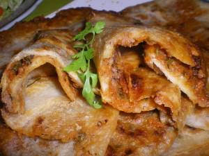 Msemen farci à la viande hachée  Cuisine marocaine  Plats