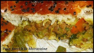 Pain farci à la viande hachée