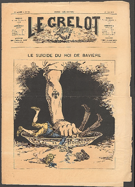 La mort du Roi de Bavière, un suicide? La version  du 'Grelot, un journal satirique parisien (juin 1886)