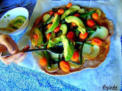 Pizza aux asperges et pommes de terre