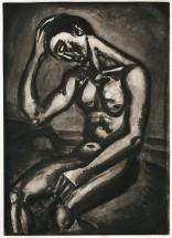 Georges Rouault  - Solitaire, en cette vie d'embûches et de malices (from Miserere), 1922