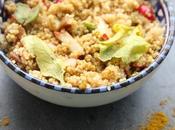 Salade croquante quinoa, radis, abricots secs curry