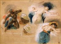 Esquisse Mort Sardanapale, Delacroix