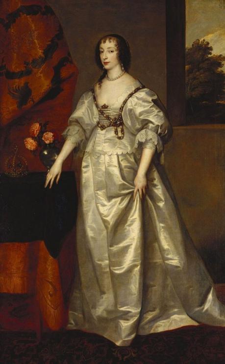 Henriette de France, la mère d'Henriette-Anna, par l'atelier de Van Dyck_