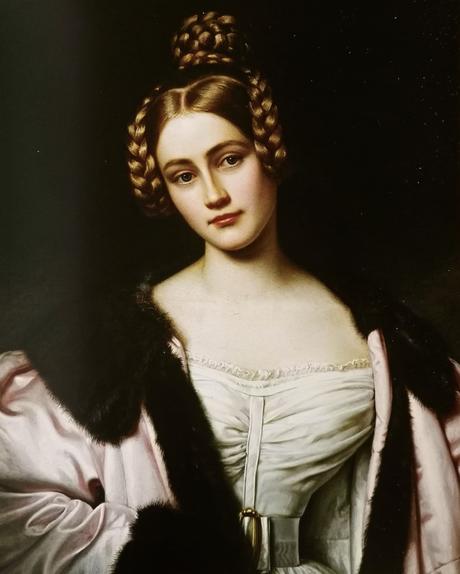 Caroline de Bavière, comtesse de Holnstein - Portrait par Stieler en 1834 pour la Galerie des Beautés 