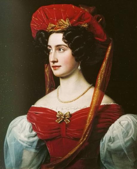 Isabella, comtesse de Tauffkirchen - Portrait par Stieler en 1828 pour la Galerie des Beautés
