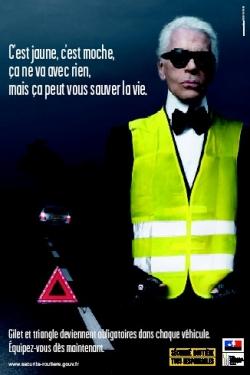 Karl Lagerfeld pour la sécurité routière