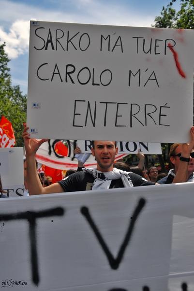 Manifestation contre la réforme de l'Audiovisuel public
