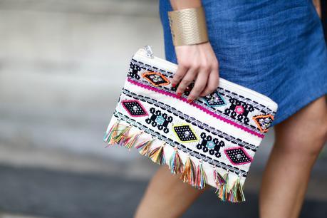 pochette etnic perle pompons primark