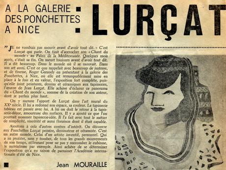 Juillet-Août 1968: à Nice l'expo Jean Lurçat et conférences de Roger Garaudy