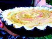 Tarte rhubarbe crème vanille