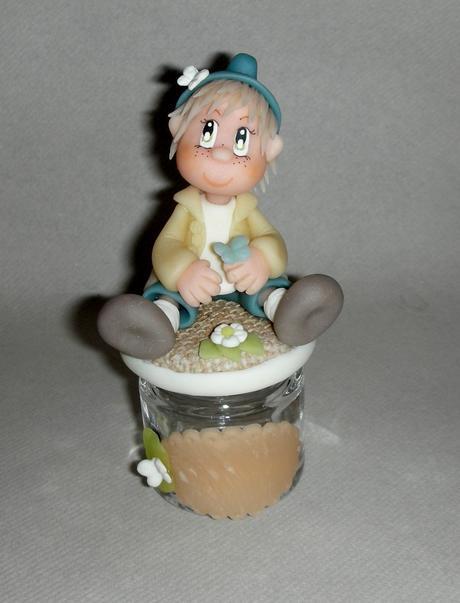 Pot à dragée avec p'tit Bambin Pot à dragée avec p'tit Bambin