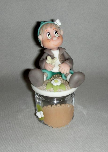 Pot à dragée avec p'tit Bambin Pot à dragée avec p'tit Bambin