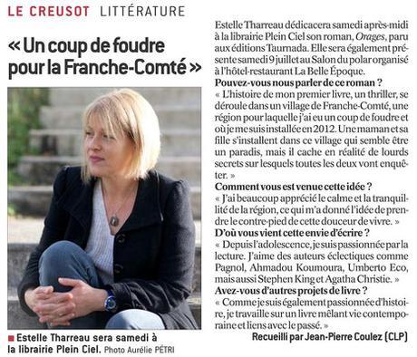 Estelle Tharreau dans le journal de Saône-et-Loire